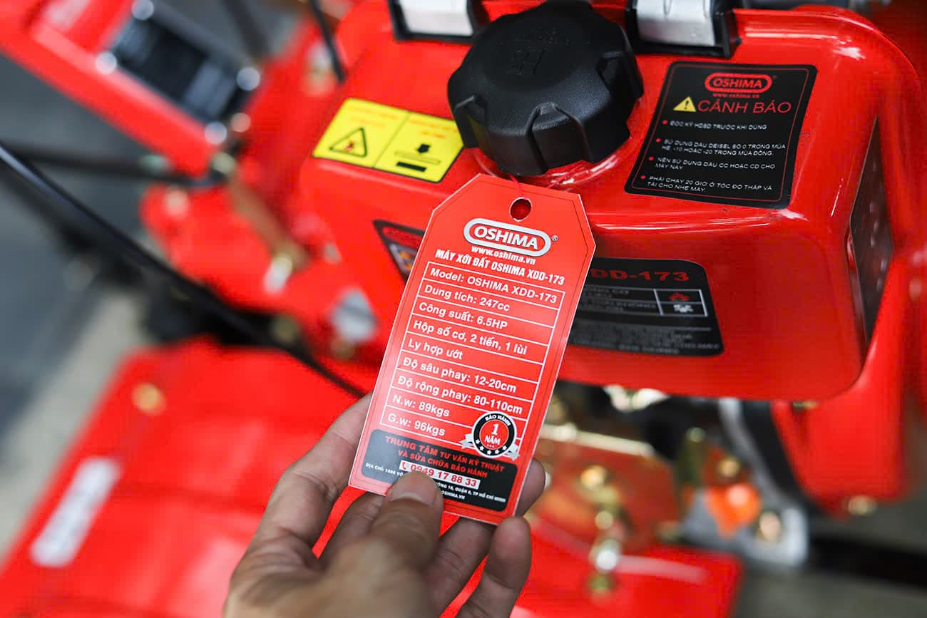 Máy Xới Đất Chạy Dầu 6.5HP Oshima XDD-173 Chính Hãng | Giá Tốt Tại Điện Máy Tấn Lụa - Góc nhìn 5